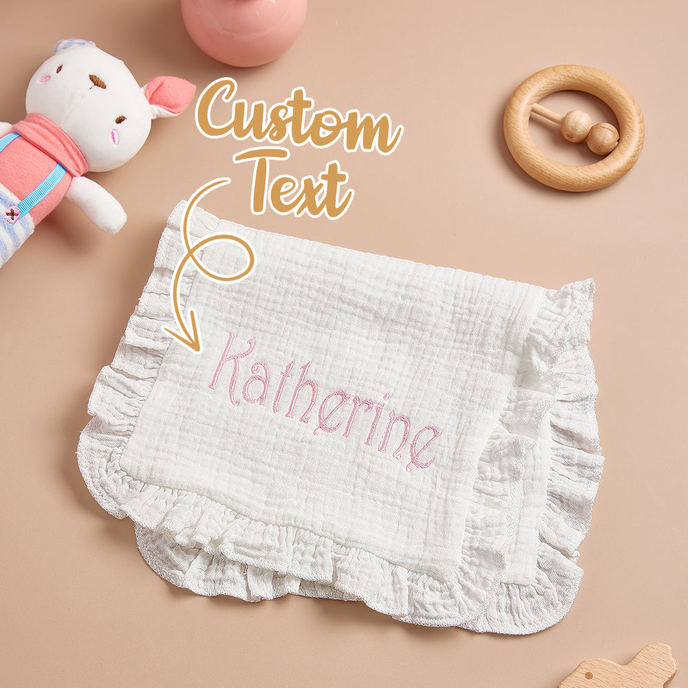 Baby Soothing Muslin Towel with Embroidered Name