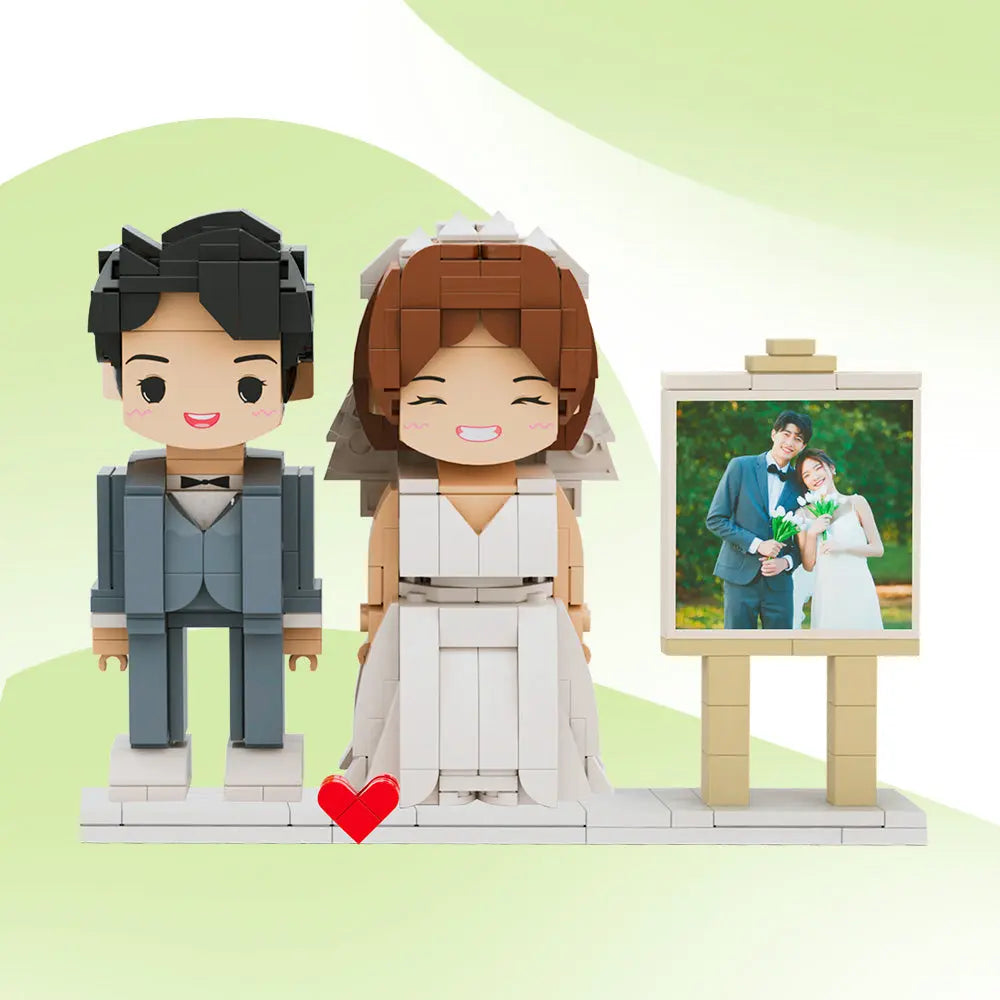Customizable Brick Figures Photo Frame