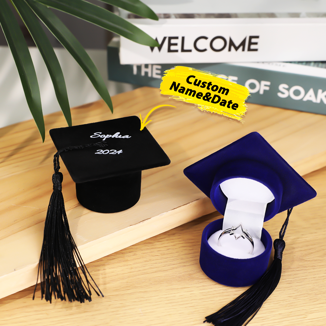 Personalized Graduation Cap Ring Box