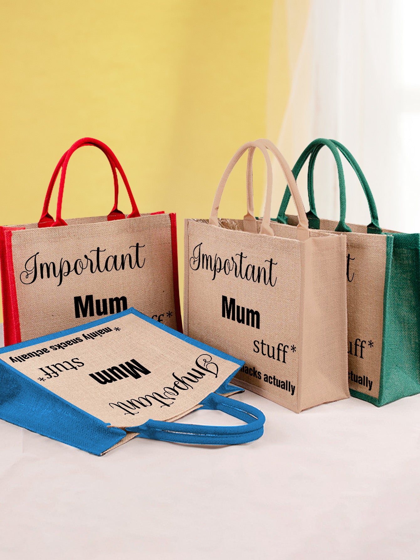 Engraved Jute Tote Bag