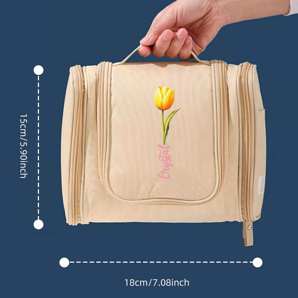 Birth Flower Toiletry Bag