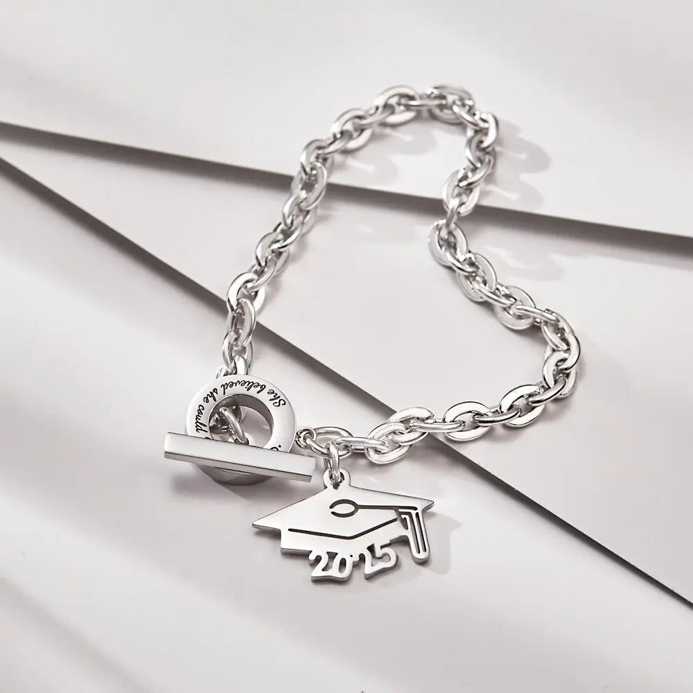 Custom Engraved Bracelet 2025 Graduation Commemorative Gifts