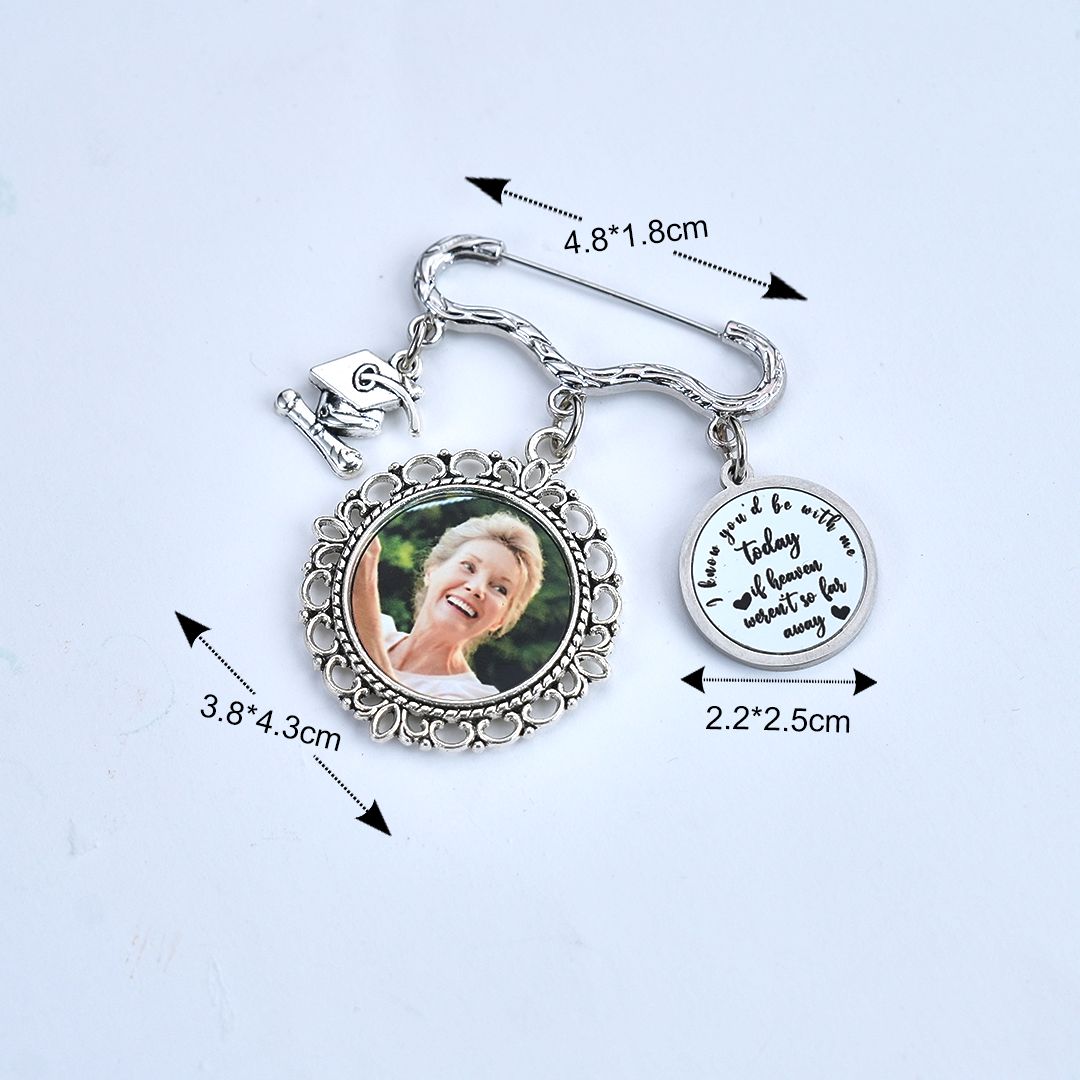 Personalized Graduation Cap Memorial Tassel Brooch Pin Grad Ceremony