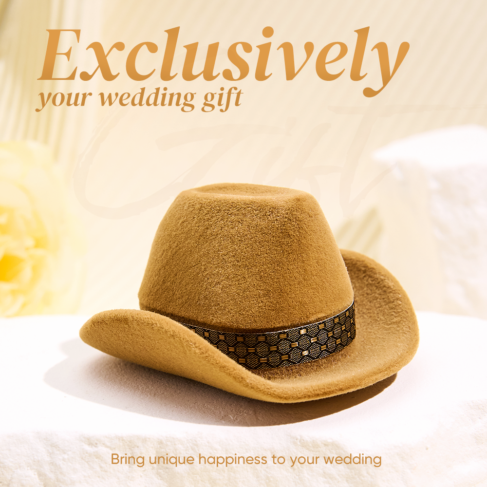 Personalized Cowboy Hat Ring Box