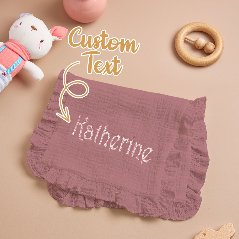 Baby Soothing Muslin Towel with Embroidered Name