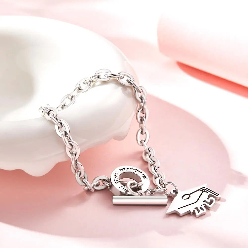 Custom Engraved Bracelet 2025 Graduation Commemorative Gifts