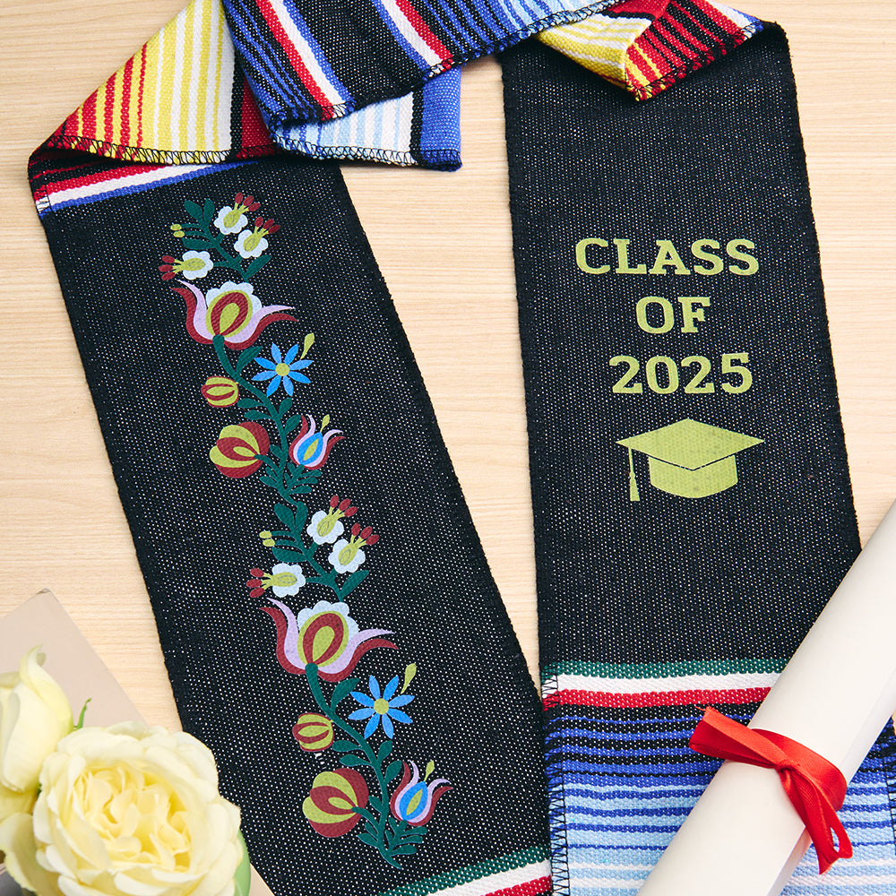 Personalized Mexican Graduation Stole Class of 2025