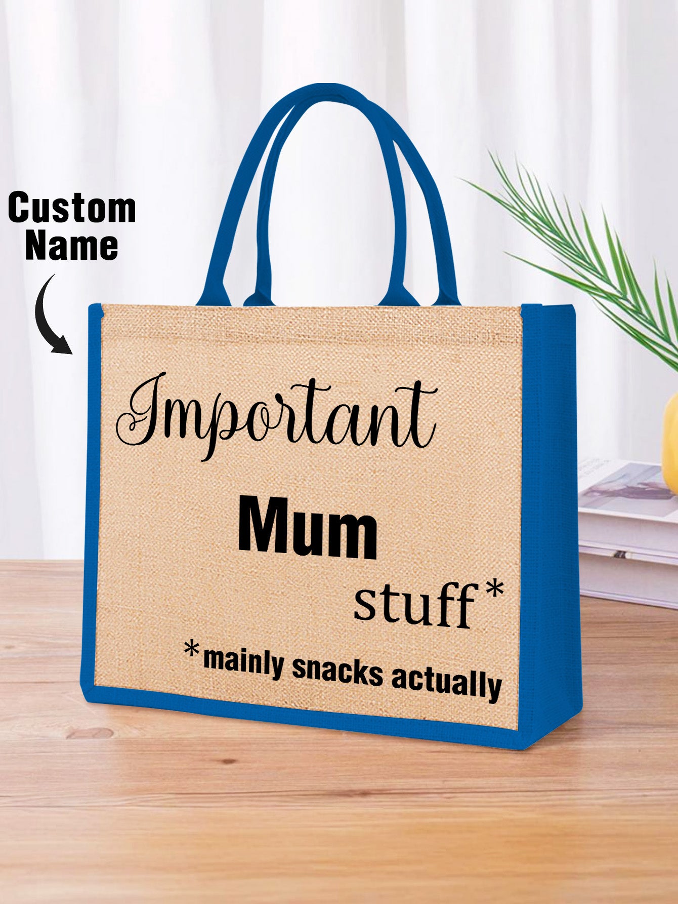 Engraved Jute Tote Bag