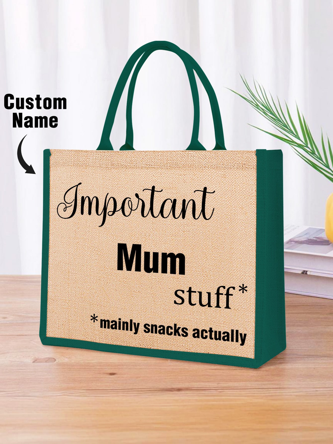 Engraved Jute Tote Bag
