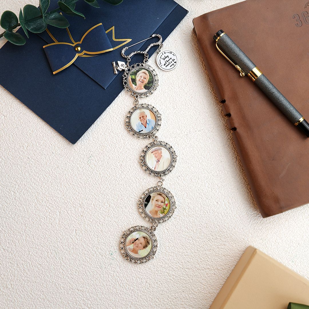 Personalized Graduation Cap Memorial Tassel Brooch Pin Grad Ceremony