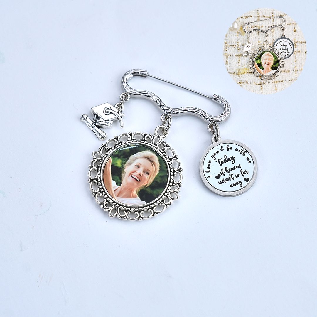 Personalized Graduation Cap Memorial Tassel Brooch Pin Grad Ceremony