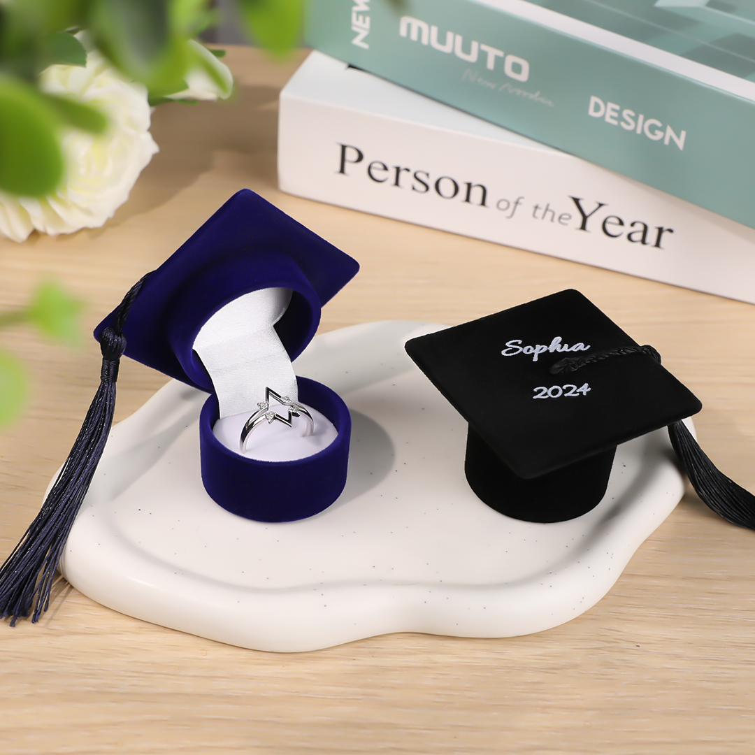 Personalized Graduation Cap Ring Box