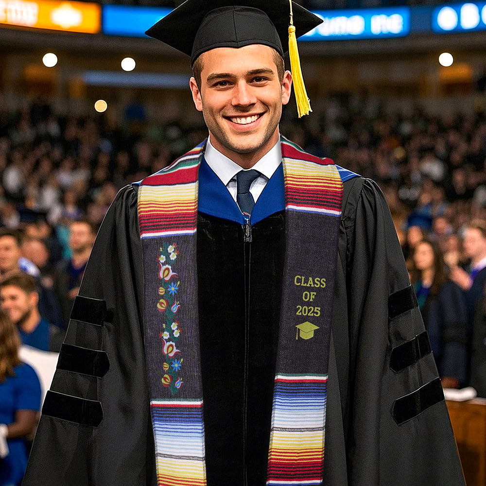 Personalized Mexican Graduation Stole Class of 2025