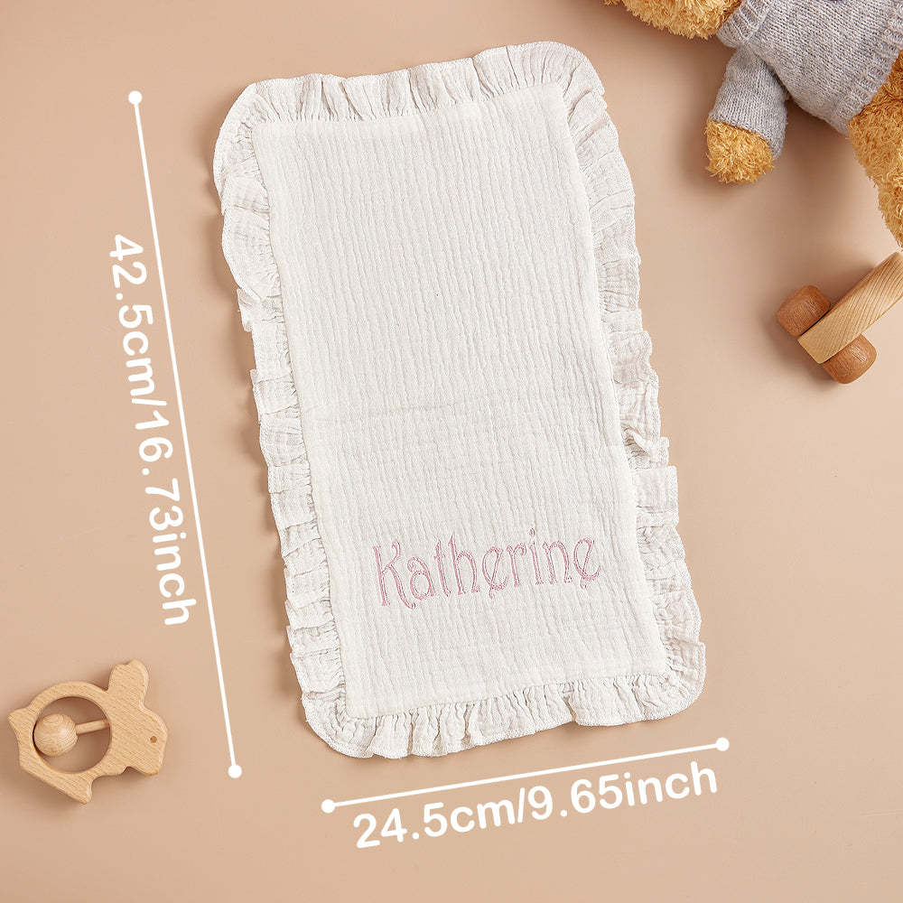 Baby Soothing Muslin Towel with Embroidered Name