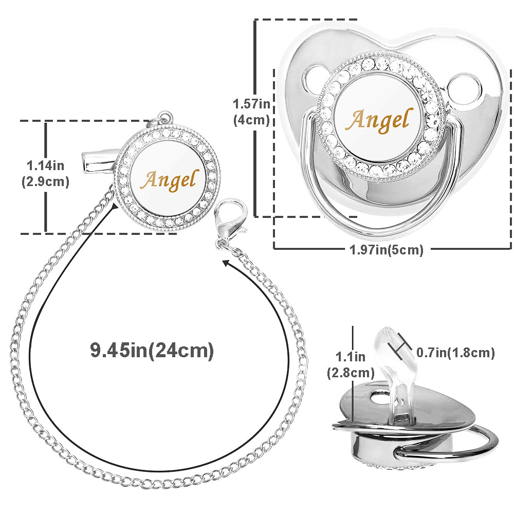 Custom Name Baby Pacifier & Clip Set – Personalized Newborn Gift