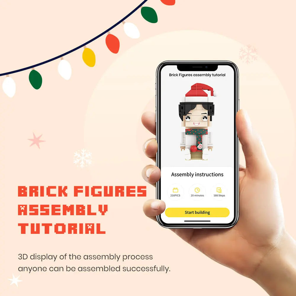 Customizable Brick Figures Photo Frame