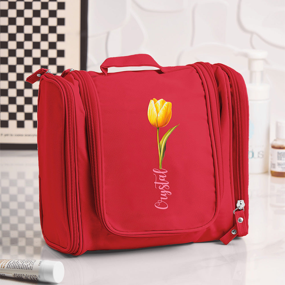 Birth Flower Toiletry Bag