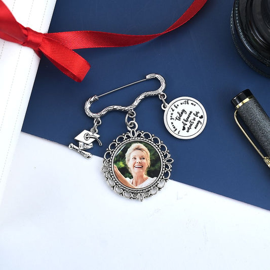 Personalized Graduation Cap Memorial Tassel Brooch Pin Grad Ceremony