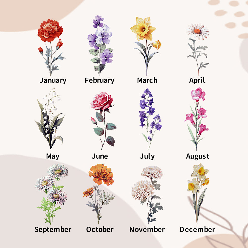 Custom Birth Flower Garden Stone