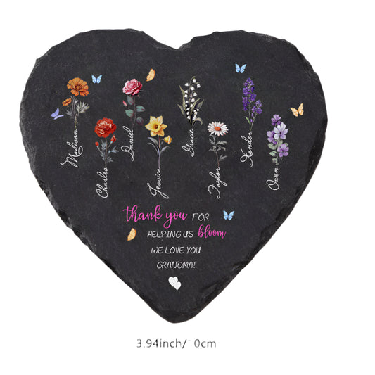 Custom Birth Flower Garden Stone