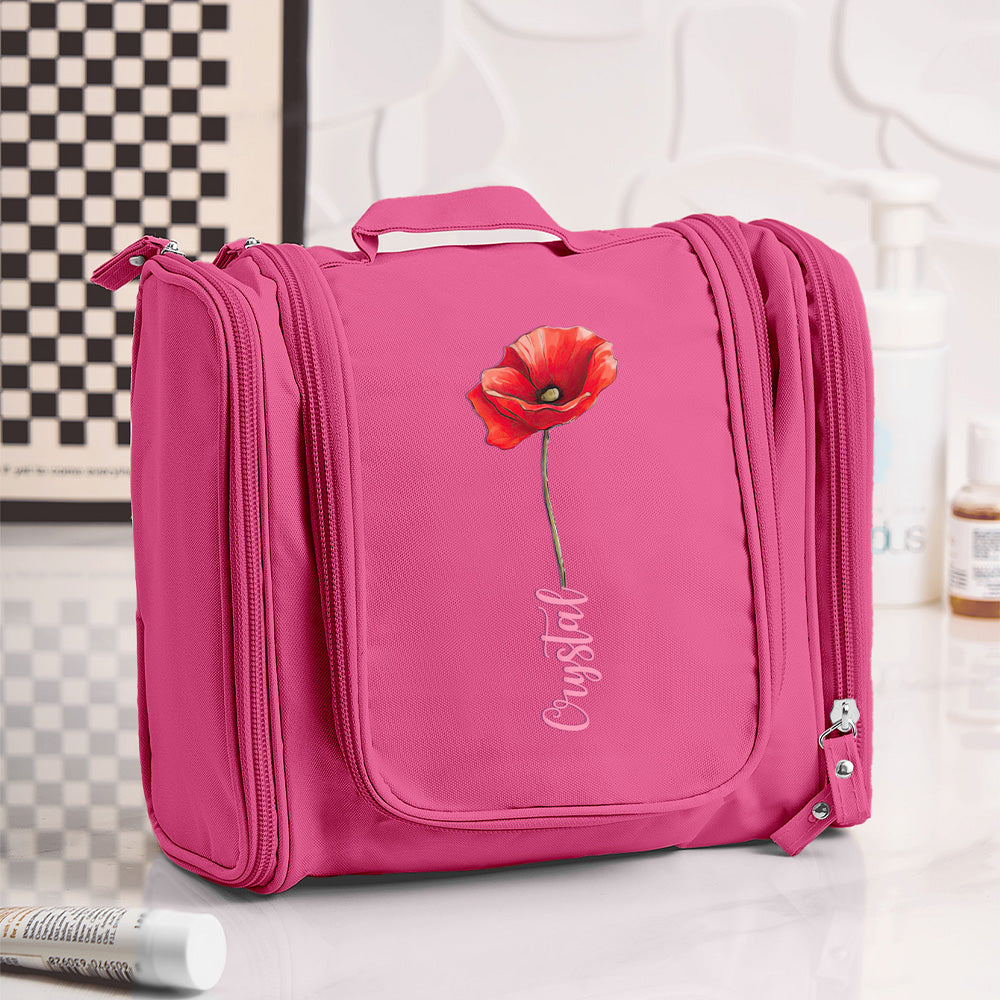 Birth Flower Toiletry Bag
