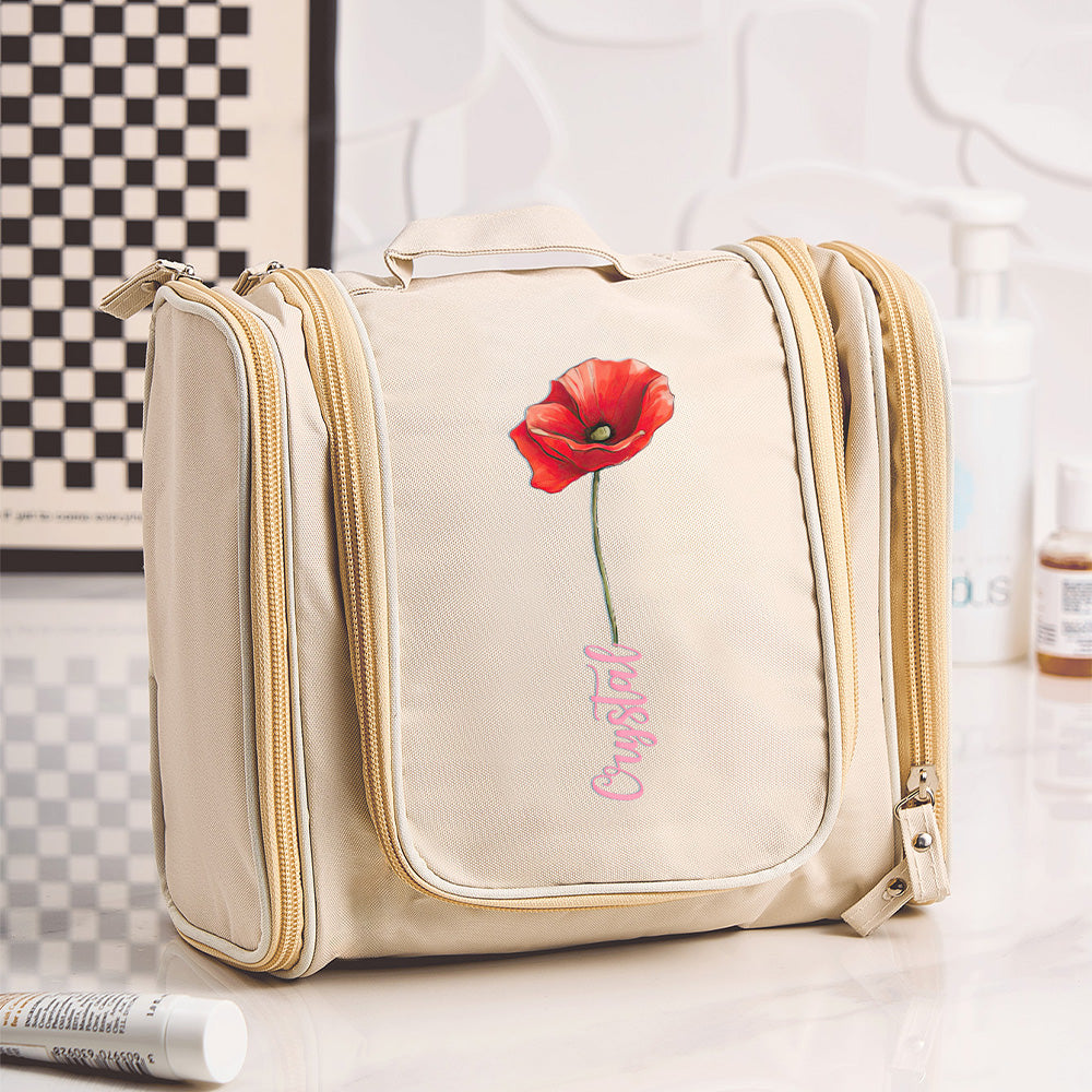 Birth Flower Toiletry Bag