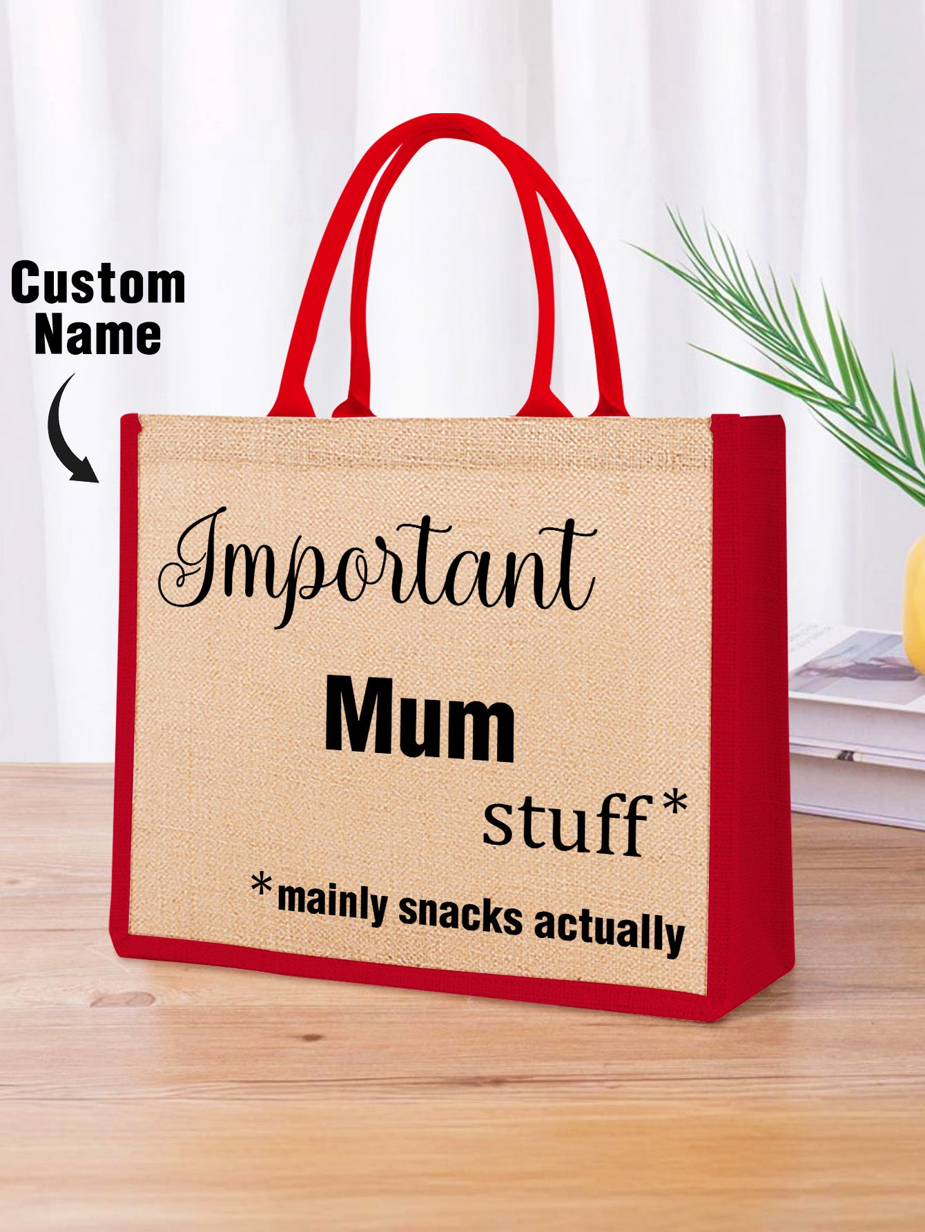 Engraved Jute Tote Bag