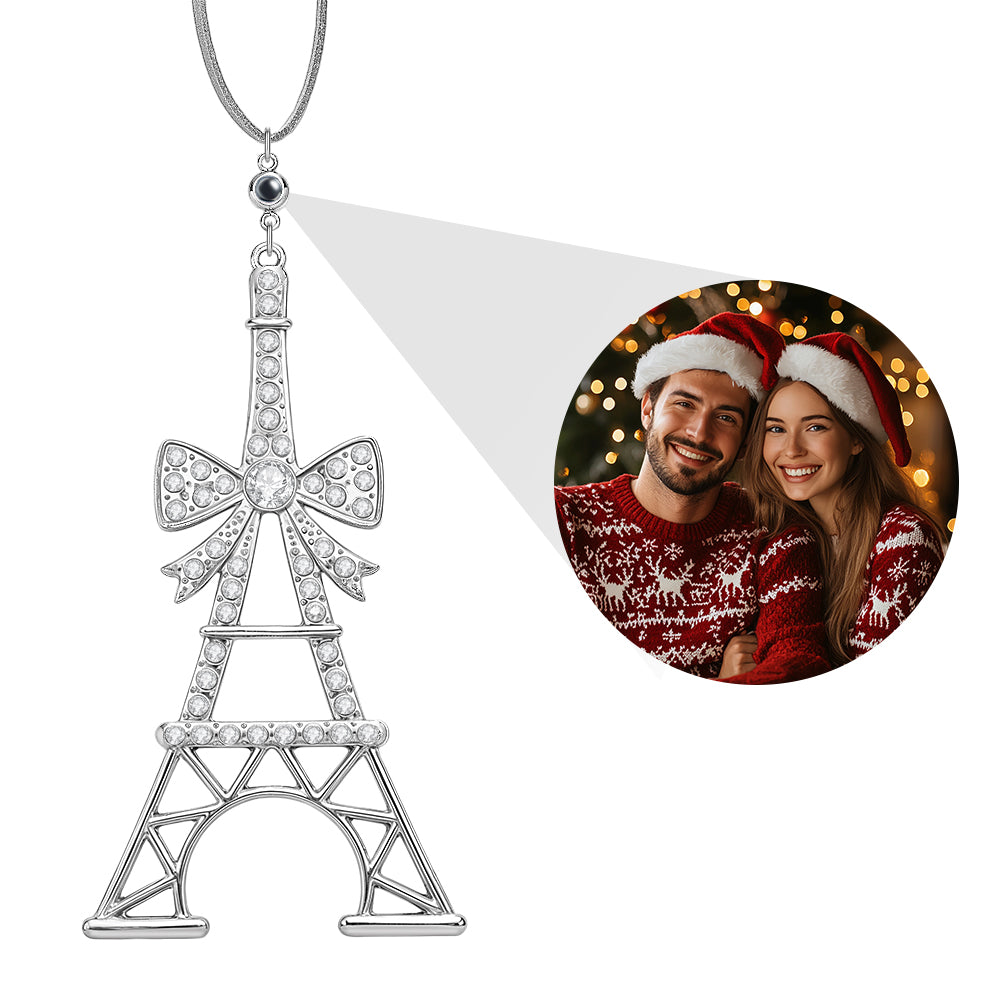 Projection Ornaments Tower Personalized PhotoOrnaments Christmas Tree Decoration Ornaments for Christmas Gifts