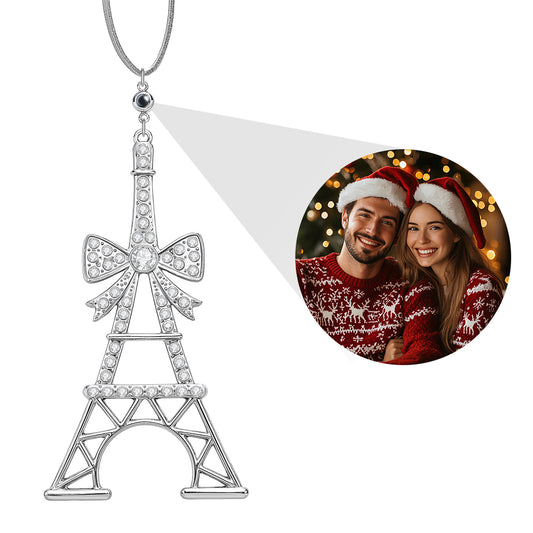 Projection Ornaments Tower Personalized PhotoOrnaments Christmas Tree Decoration Ornaments for Christmas Gifts