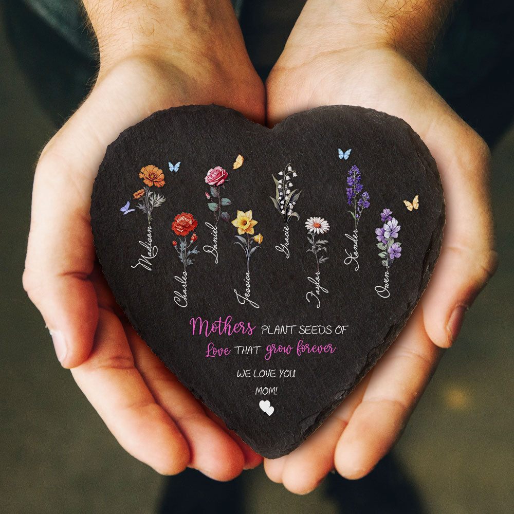 Custom Birth Flower Garden Stone