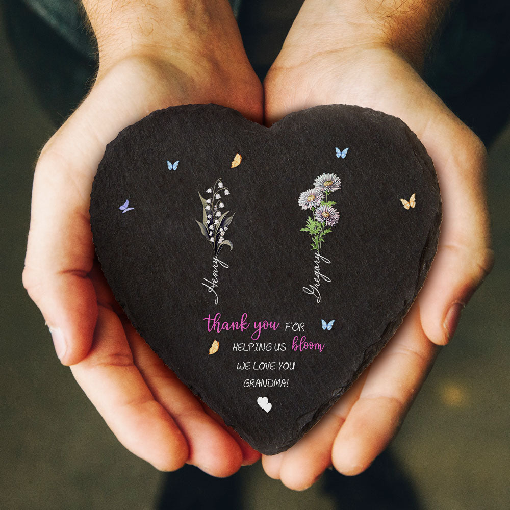 Custom Birth Flower Garden Stone