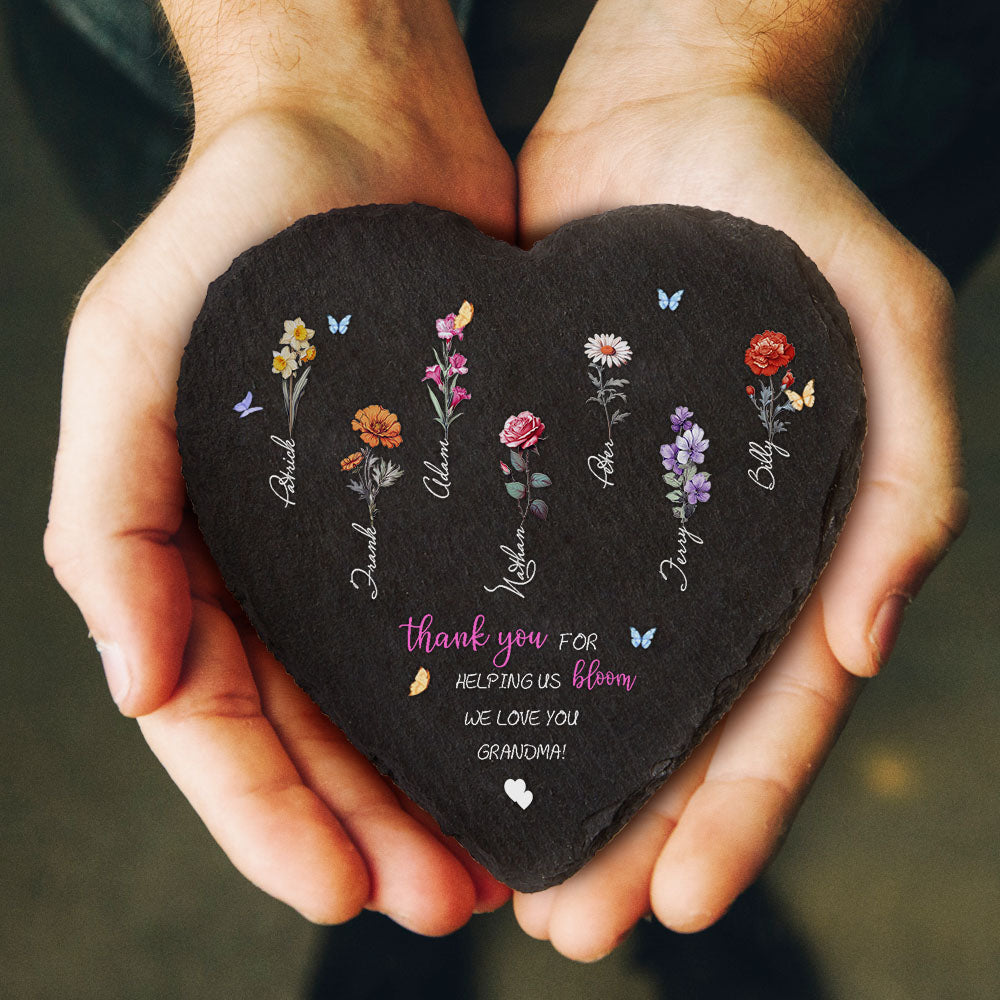 Custom Birth Flower Garden Stone
