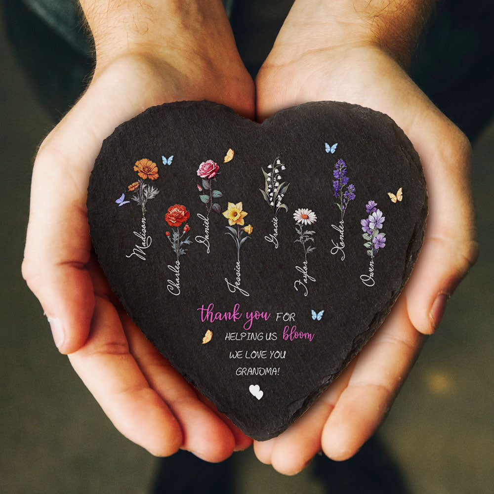 Custom Birth Flower Garden Stone