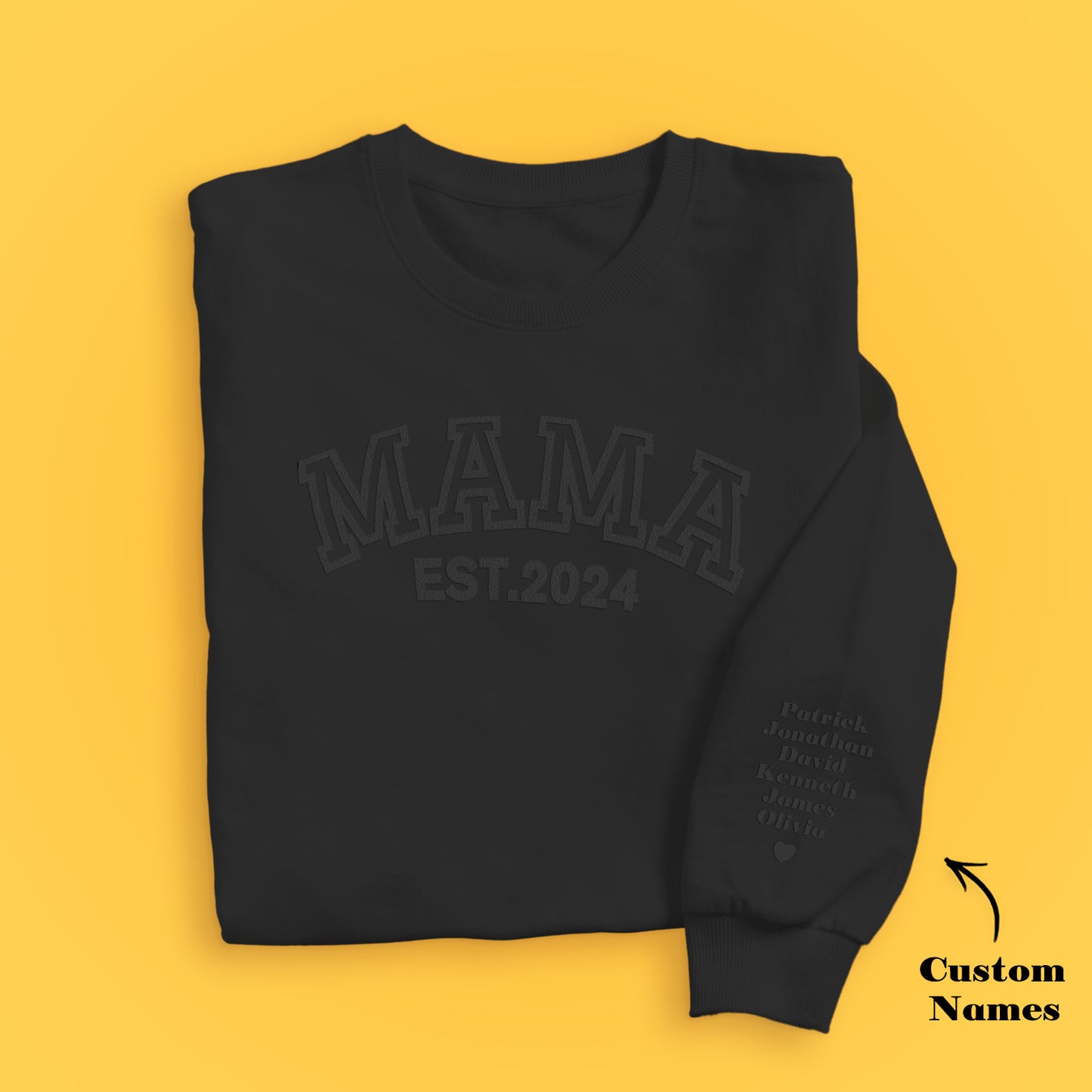 Puff Print Mama EST 2024 Sweatshirt
