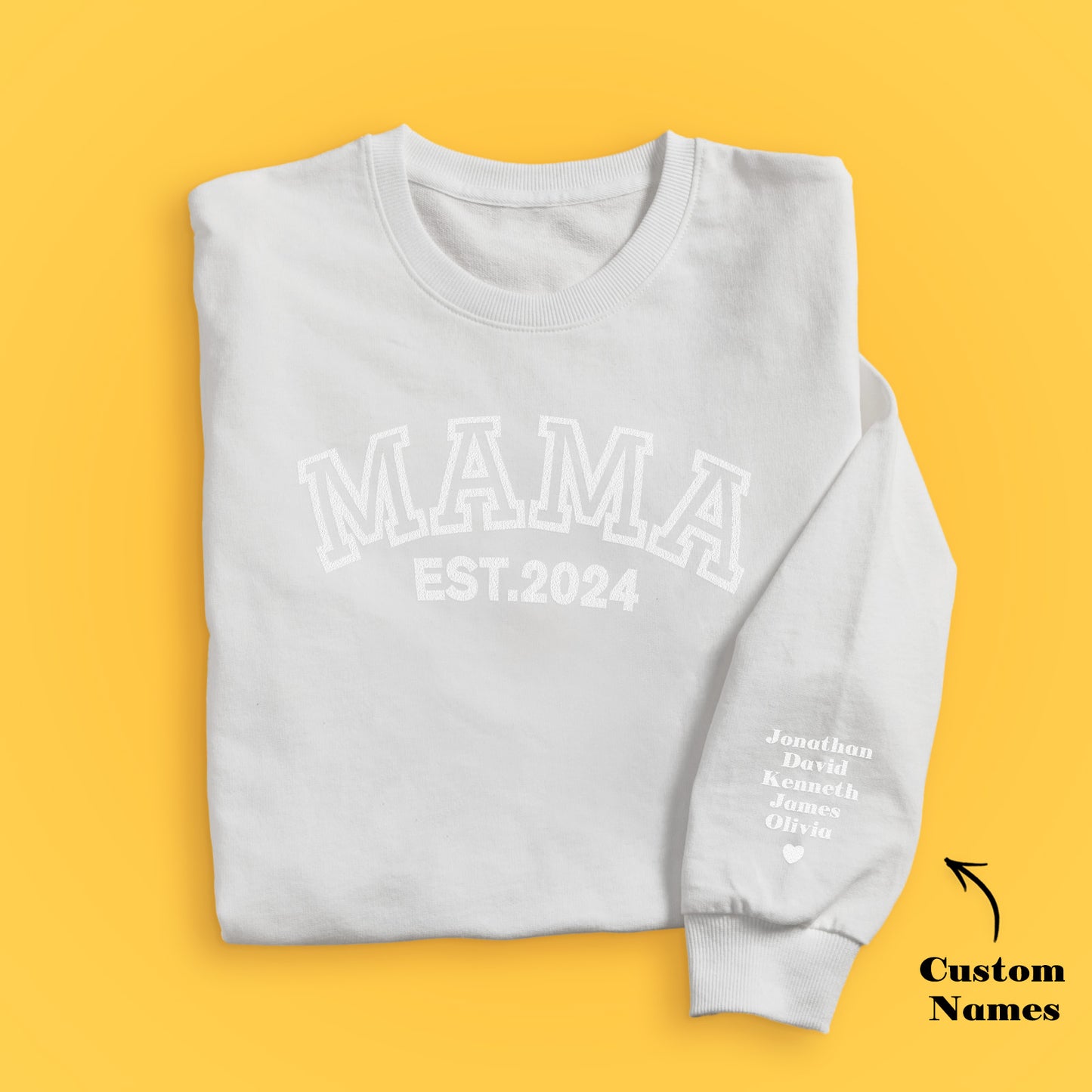 Puff Print Mama EST 2024 Sweatshirt