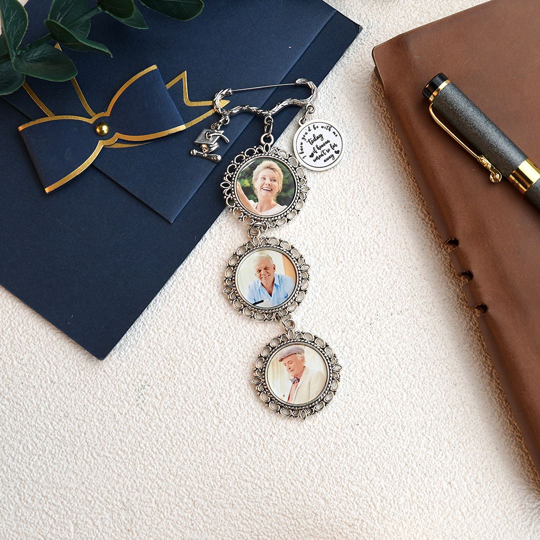 Personalized Graduation Cap Memorial Tassel Brooch Pin Grad Ceremony