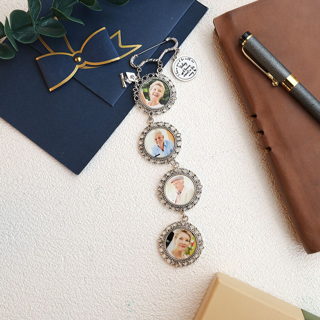 Personalized Graduation Cap Memorial Tassel Brooch Pin Grad Ceremony