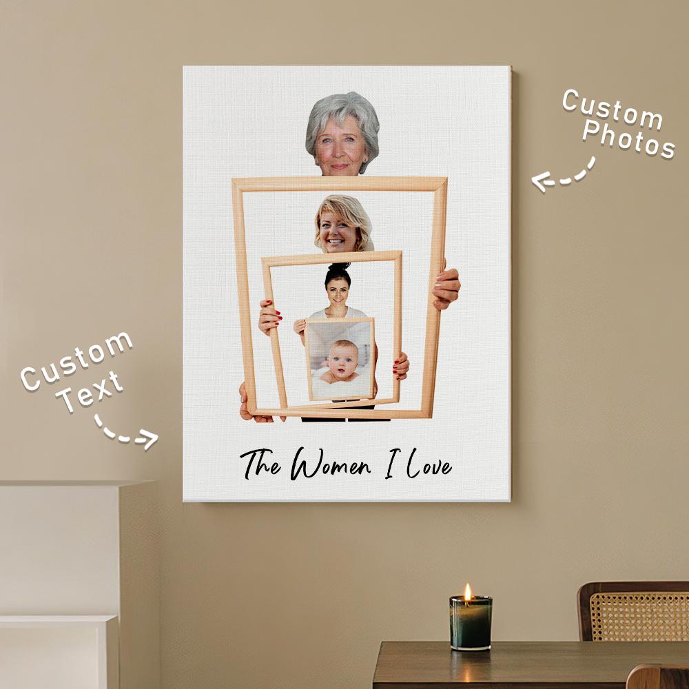 Generational Custom Canvas Ornament