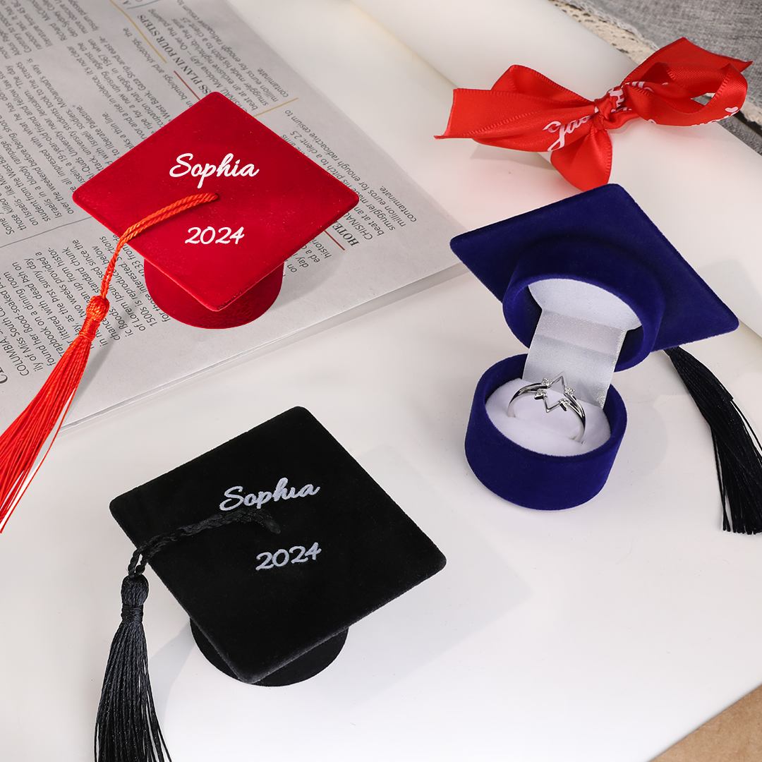 Personalized Graduation Cap Ring Box